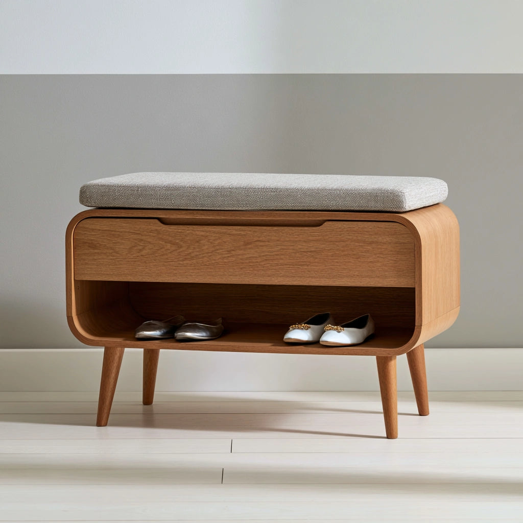 Modularer Aufbewahrungsorganizer, aus Holz, Farbe: hellbraun