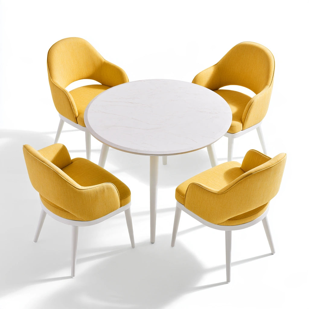 Essgruppe mit Tisch und Stühlen, Farbe: grau
