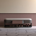 Schuhbank mit Stauraum, Farbe: grau