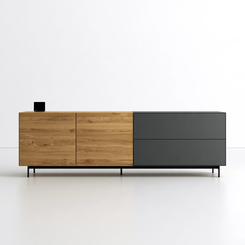 Modernes Sideboard, in Eichenoptik, Farbe: hellbraun